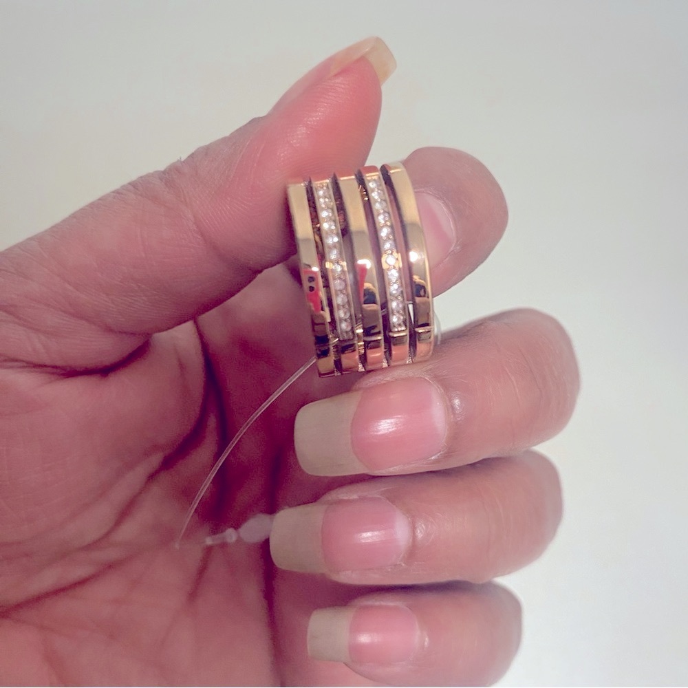 NWOT TOMMY HILFIGER CIGAR RING IN ROSE GOLD - SIZE 9 - Picture 4 of 6